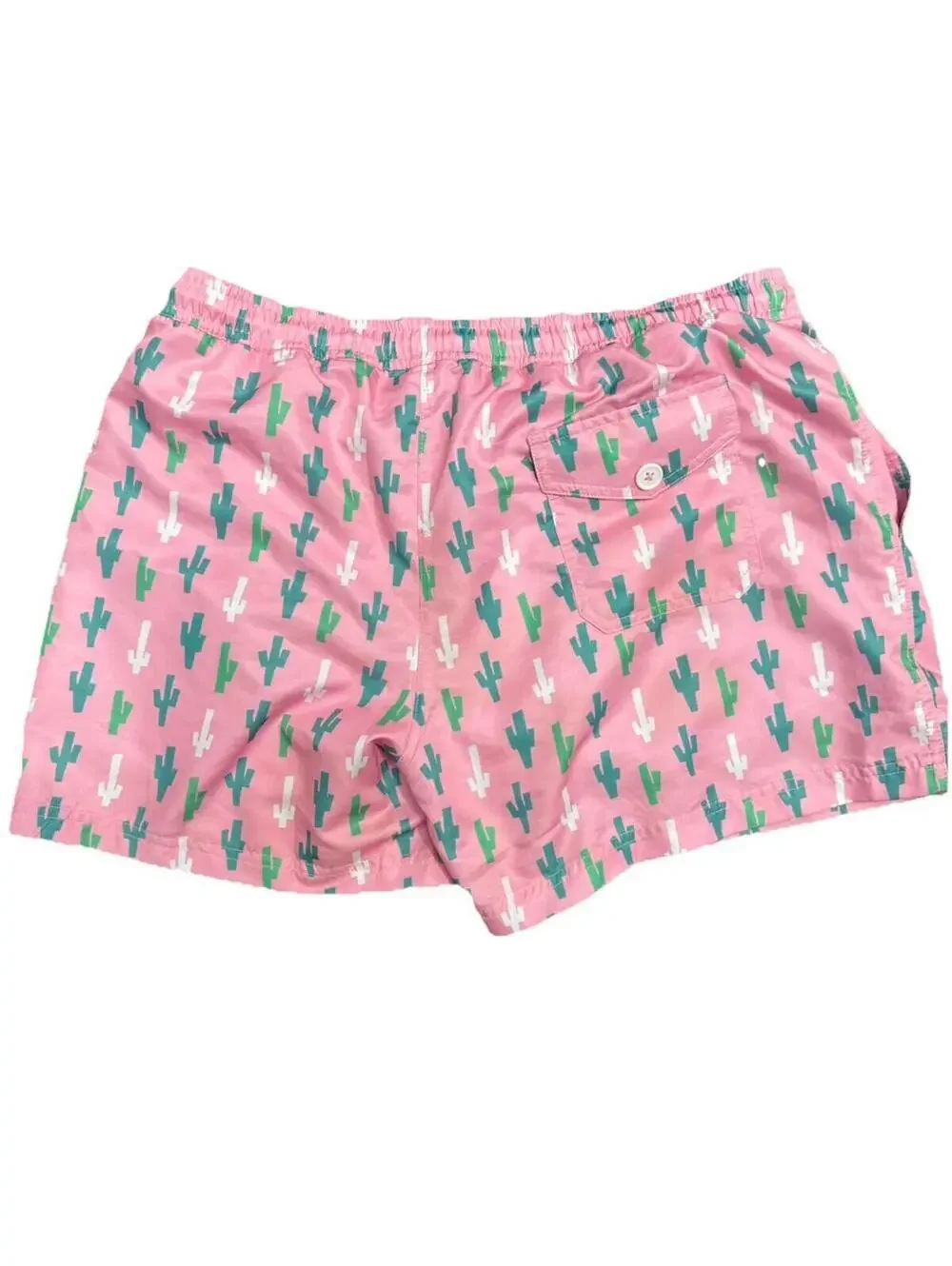 (RFB2) Kortni Jeane Mens Pink Swim Trunks Board Shorts Size XL Figure Print NWT